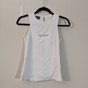 Emporio armani white sleeveless blouse xs